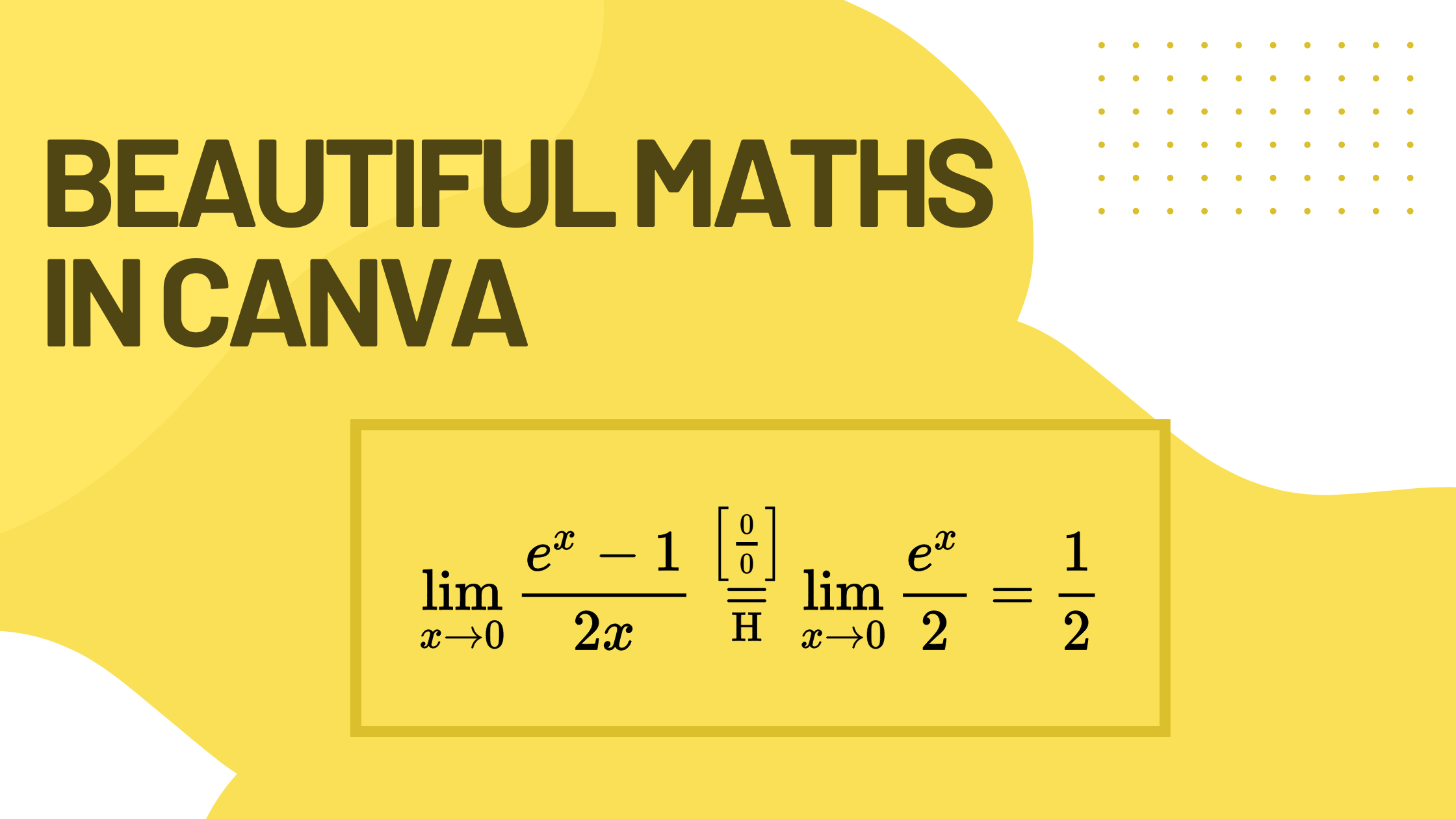 How to get beautiful mathematics in Canva
