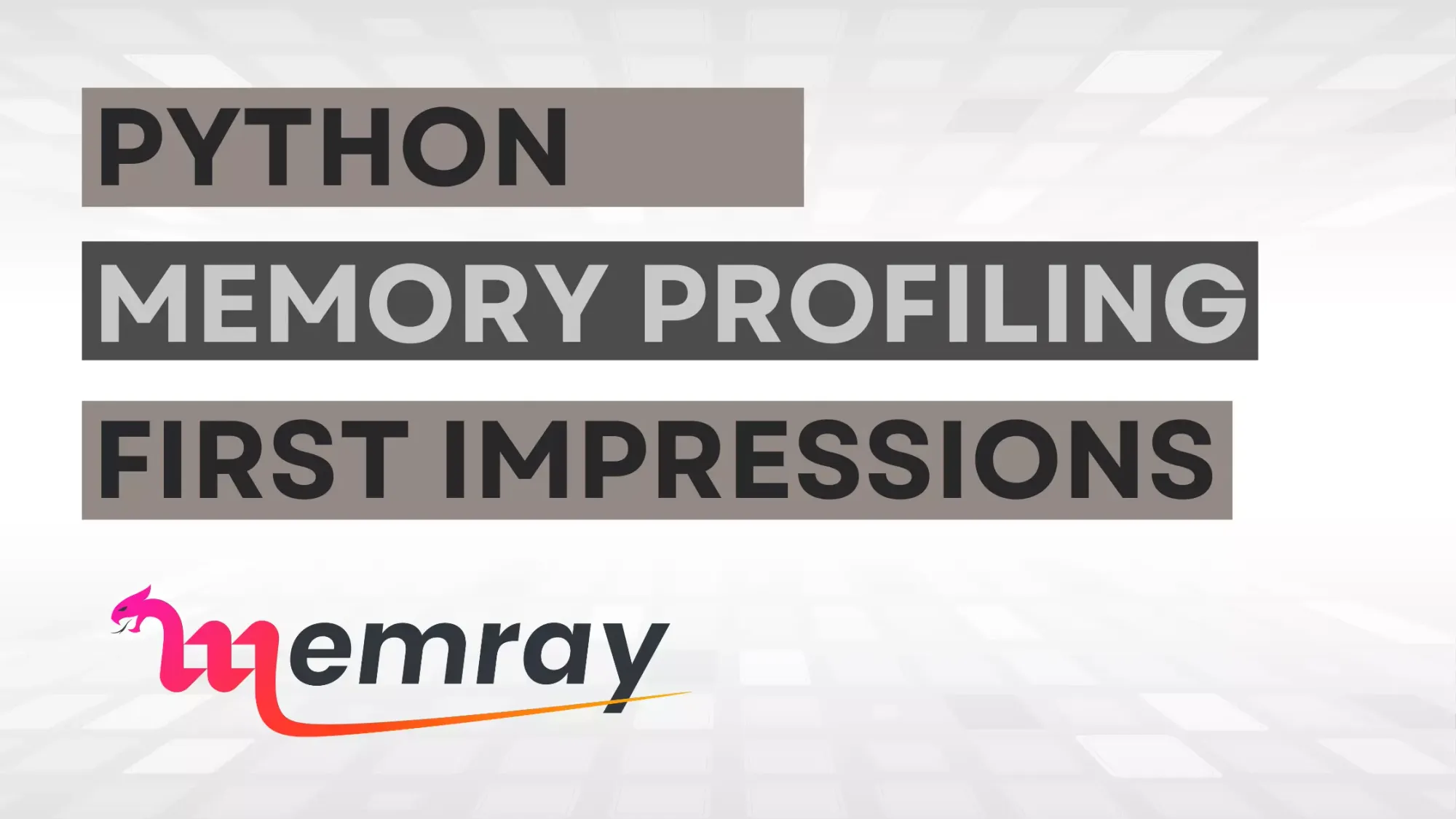 Memray memory profiler for Python: initial impression